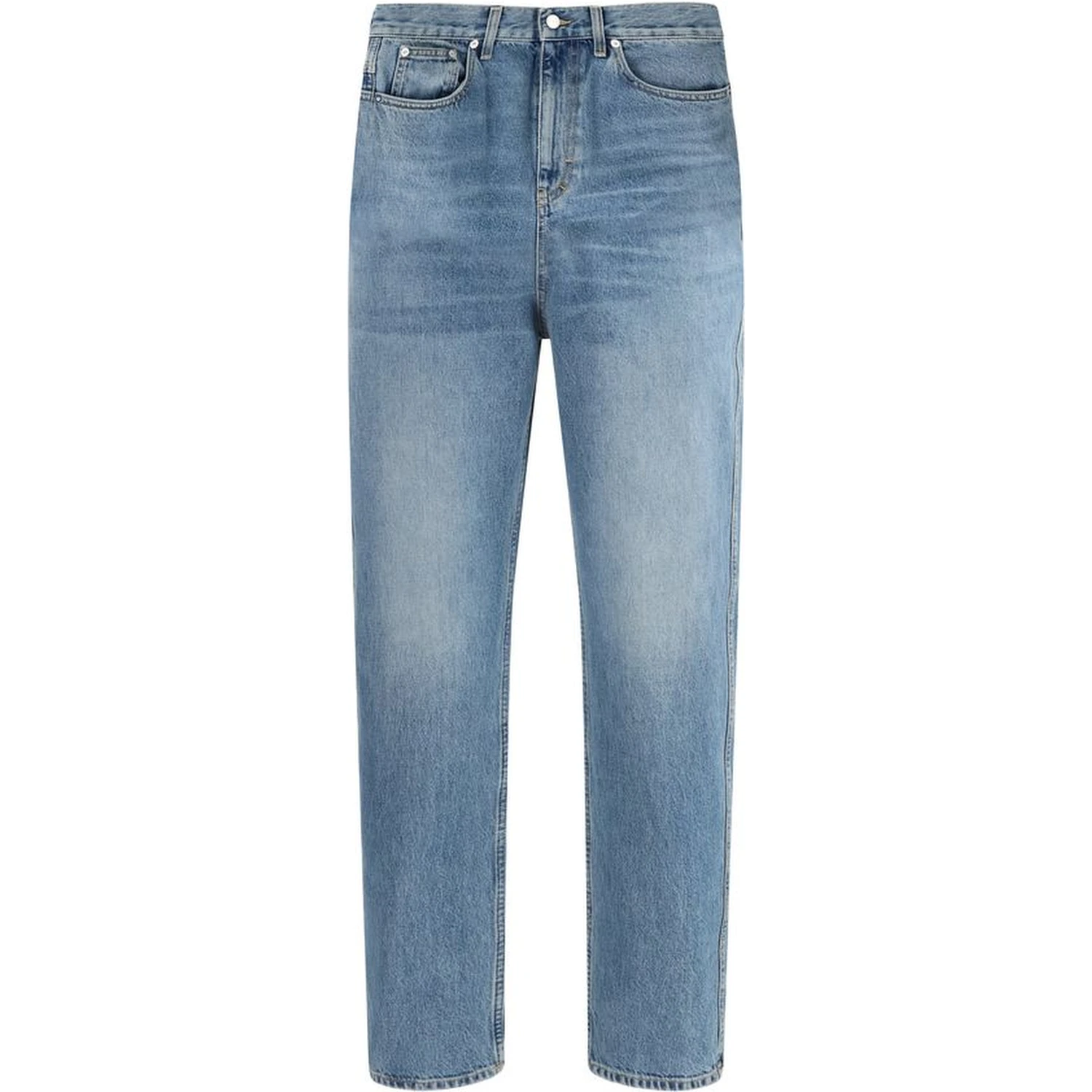 Light Blue Cotton Slim Fit Jeans