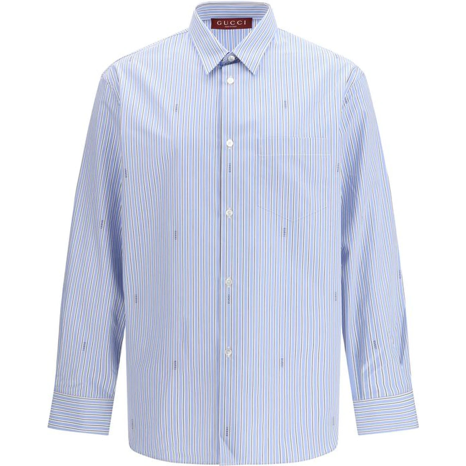 Light Blue Cotton Pattern Shirt