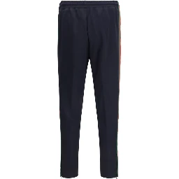 Blue Polyester Joggers (Workout Pants)