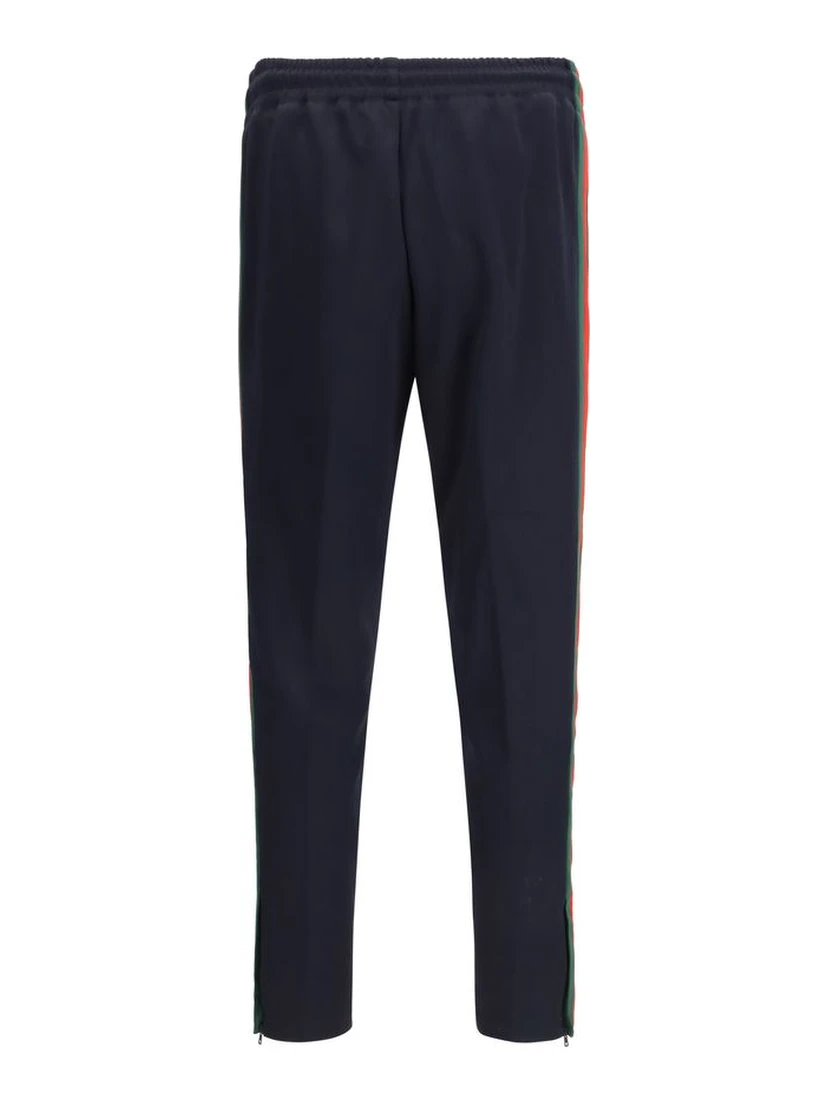 Blue Polyester Joggers (Workout Pants)