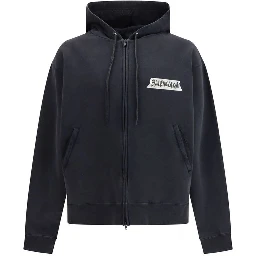 Black Cotton Sweatshirt