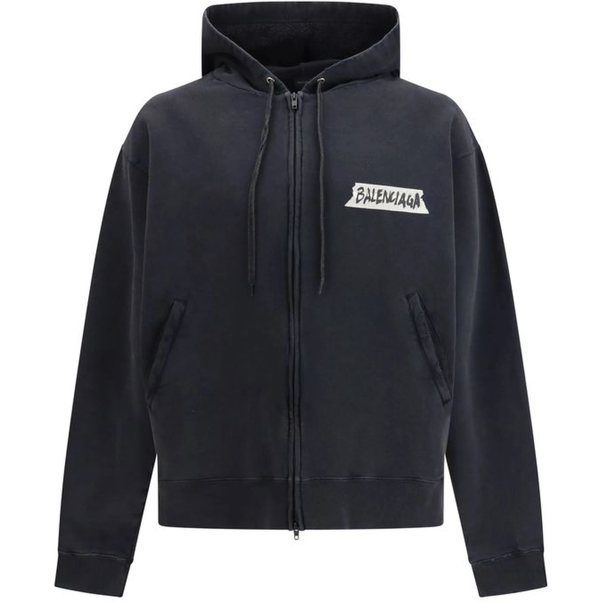 Black Cotton Sweatshirt