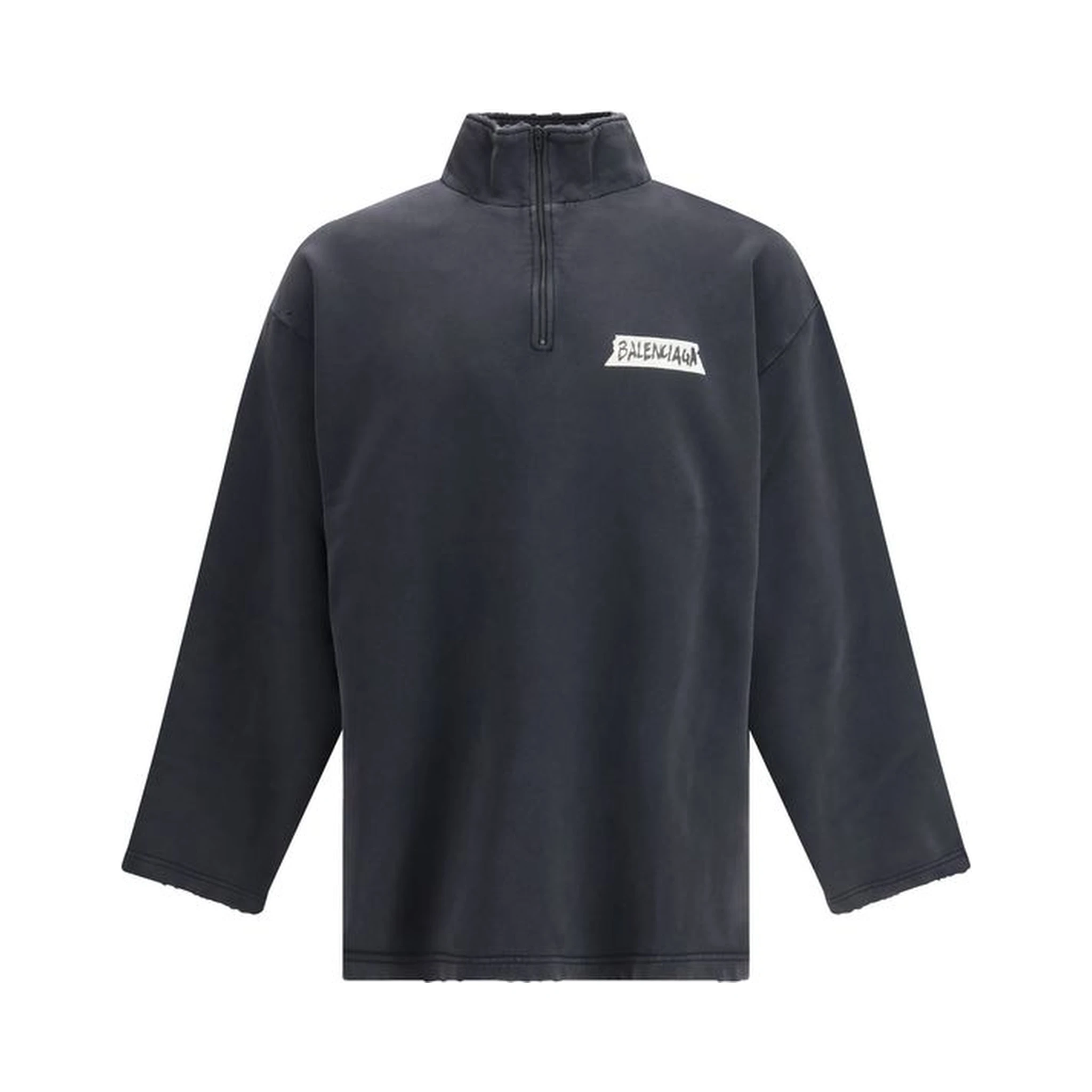 Black Cotton Sweatshirt