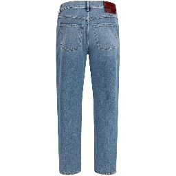 Light Blue Cotton Slim Fit Jeans