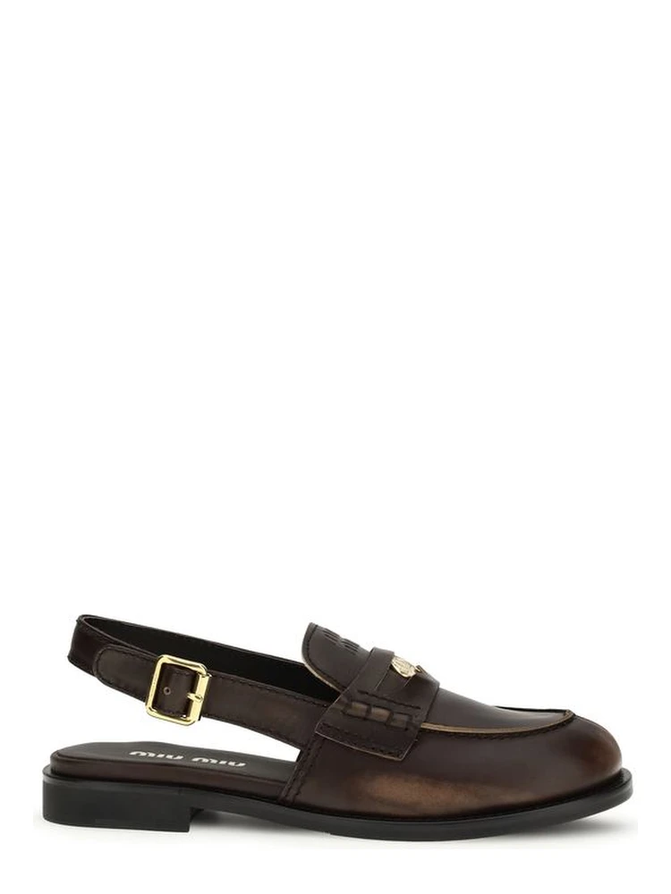 Brown Calf Leather Bos Taurus Slip-On Loafers