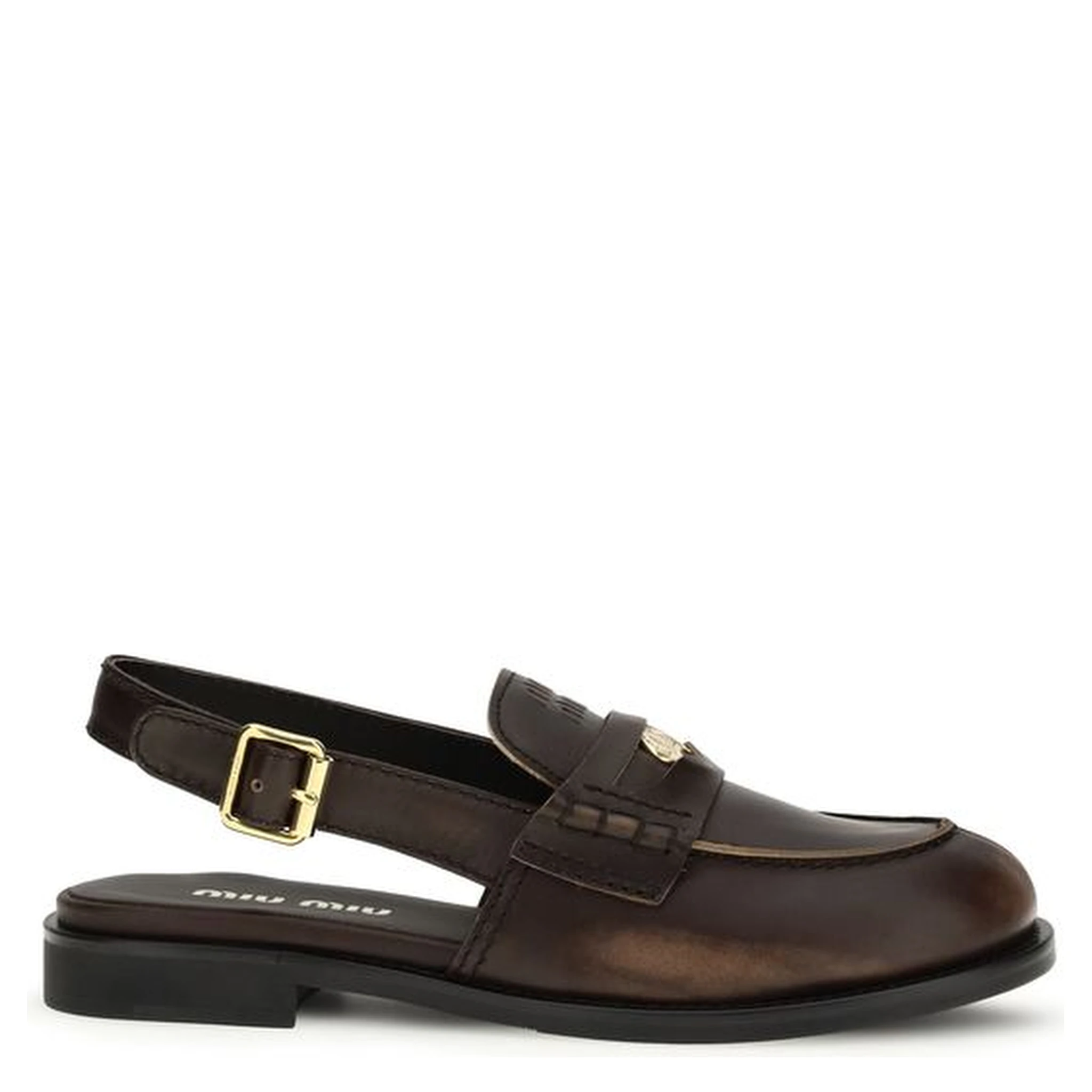 Brown Calf Leather Bos Taurus Slip-On Loafers