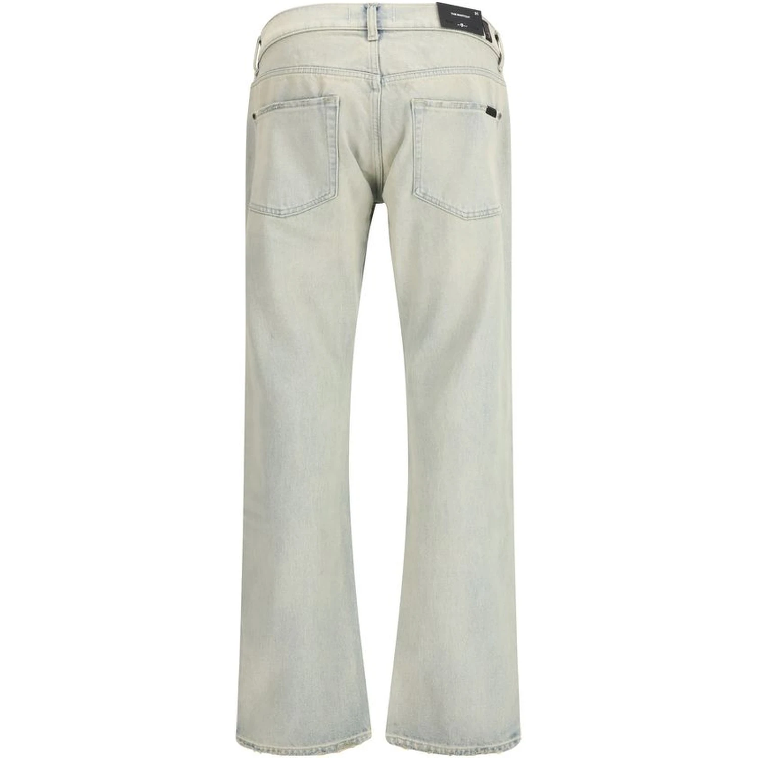 Beige Cotton Bootcut Jeans