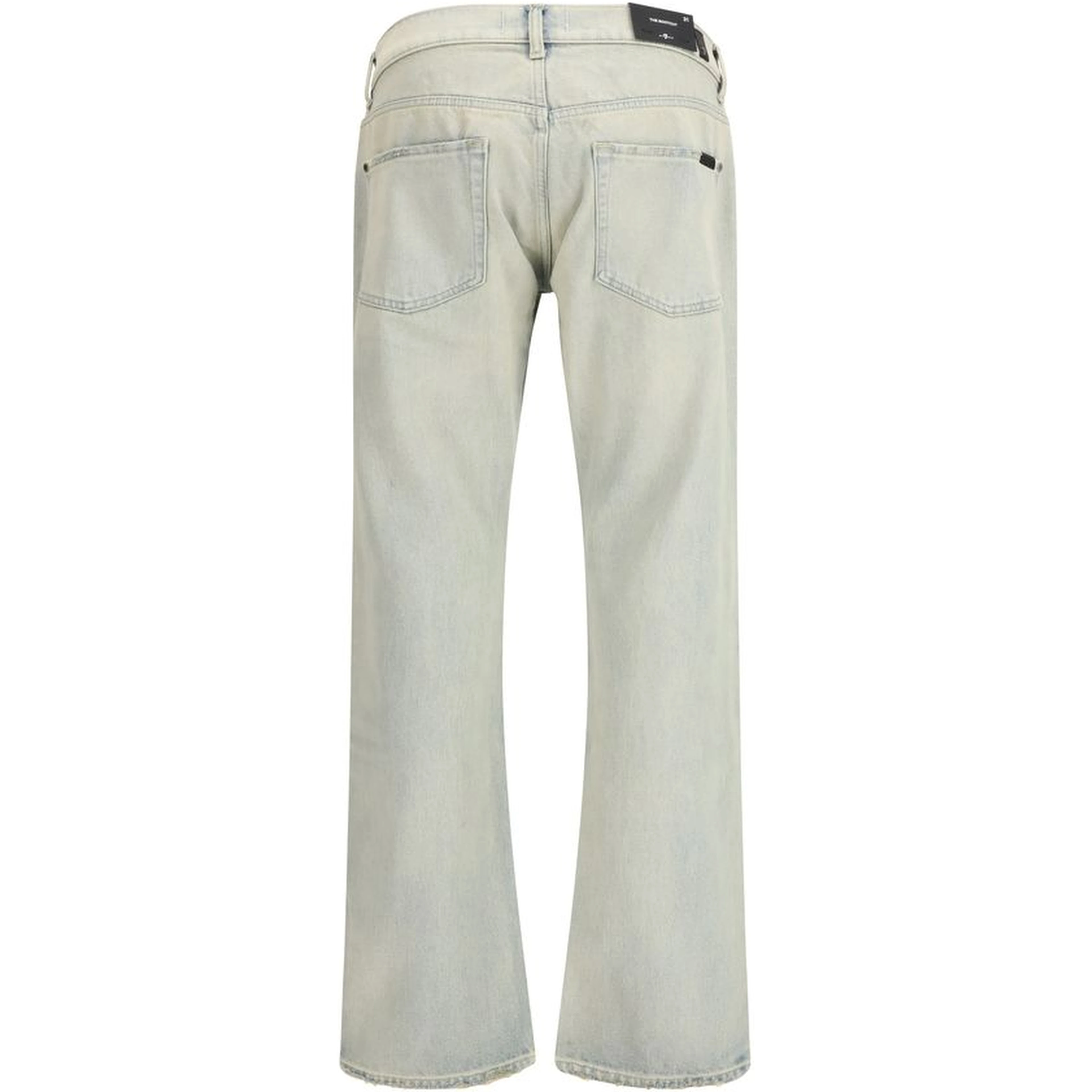 Beige Cotton Bootcut Jeans