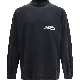 Black Cotton Sweatshirt