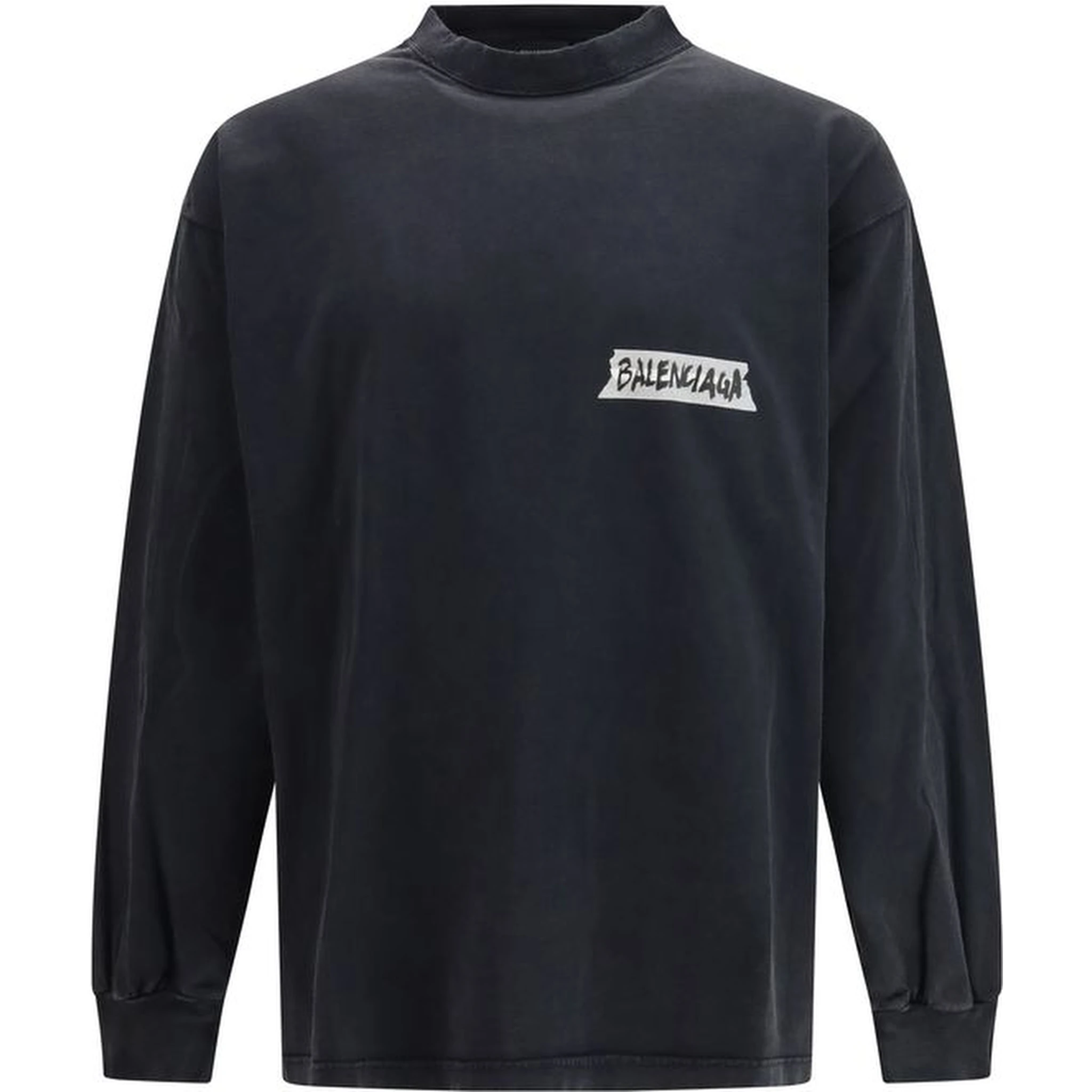 Black Cotton Sweatshirt