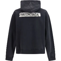 Black Cotton Sweatshirt