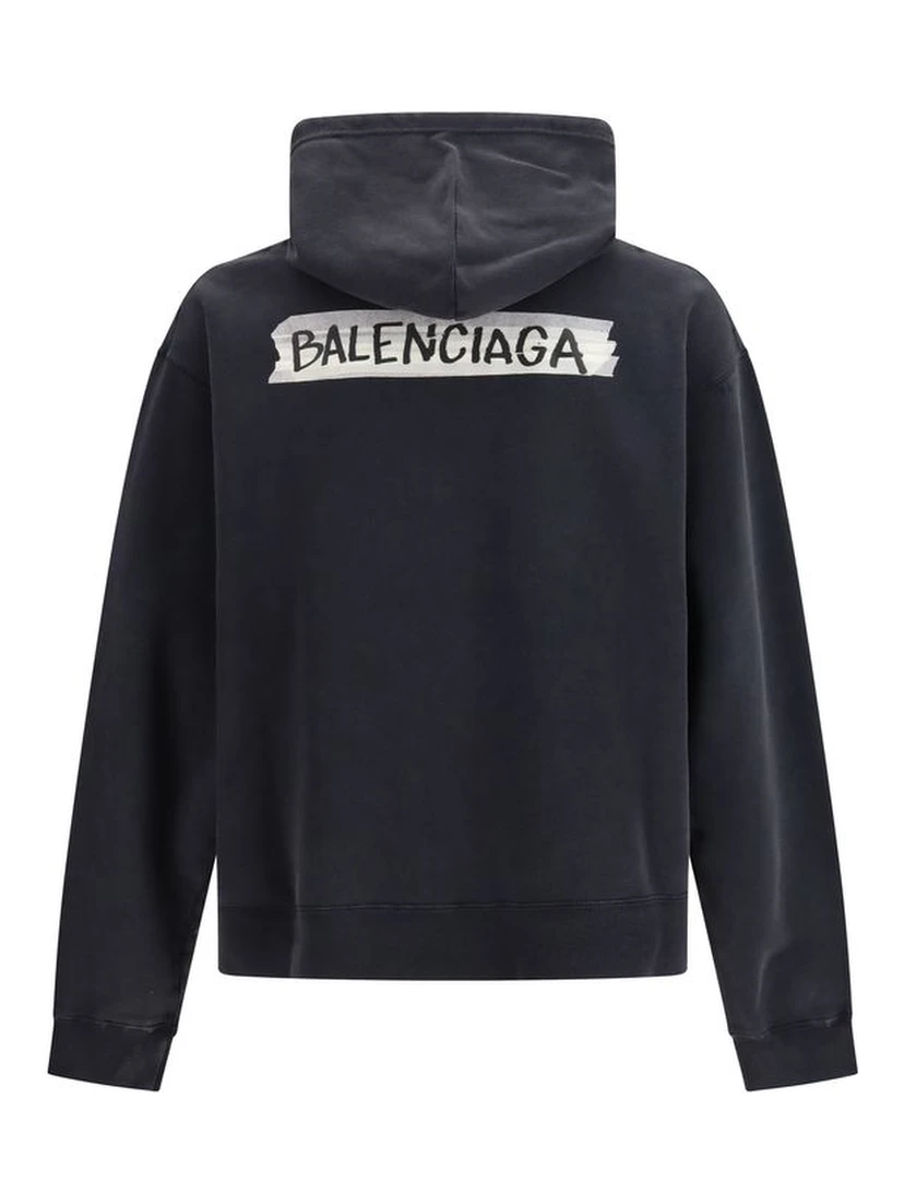 Black Cotton Sweatshirt