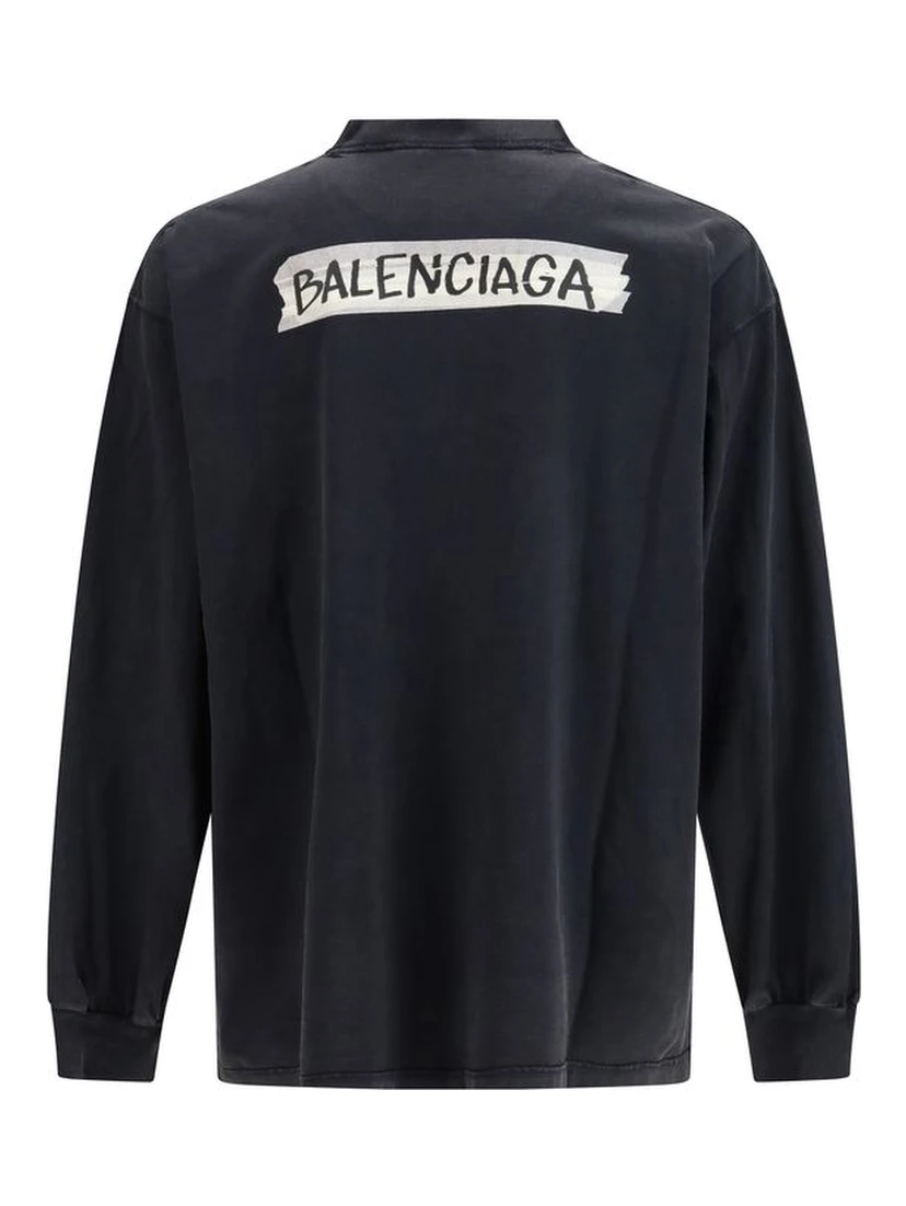 Black Cotton Sweatshirt