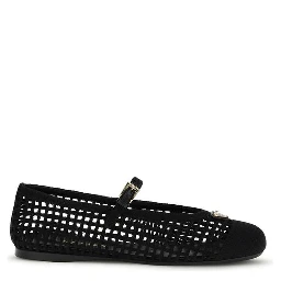 Black Cotton Ballet Flats