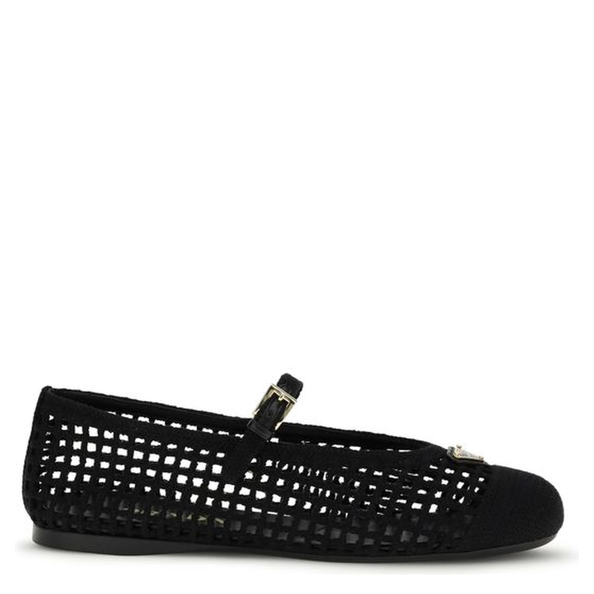 Black Cotton Ballet Flats