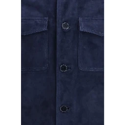 Blue Calf Leather Bos Taurus Shell Jacket