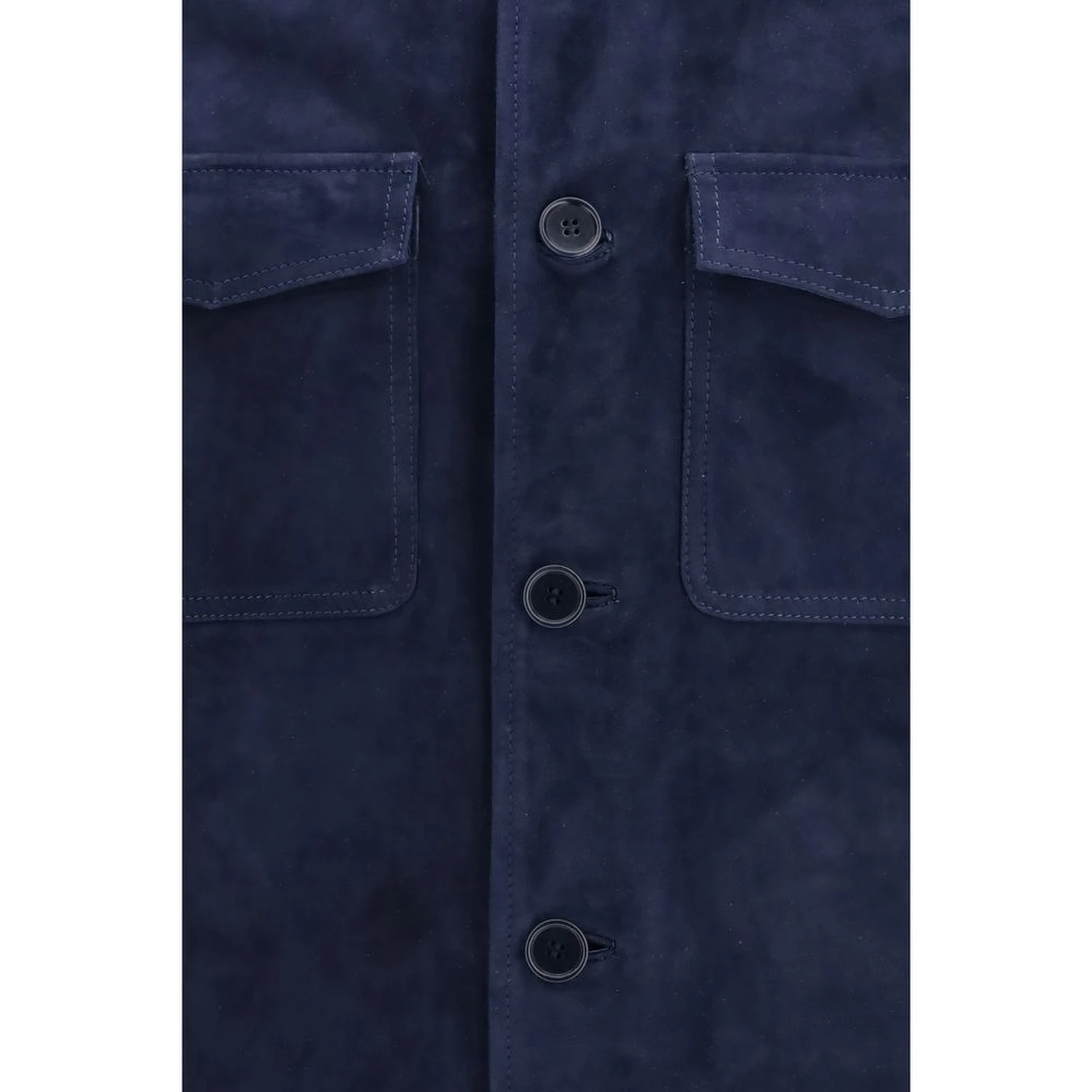Blue Calf Leather Bos Taurus Shell Jacket