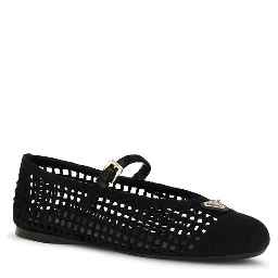 Black Cotton Ballet Flats