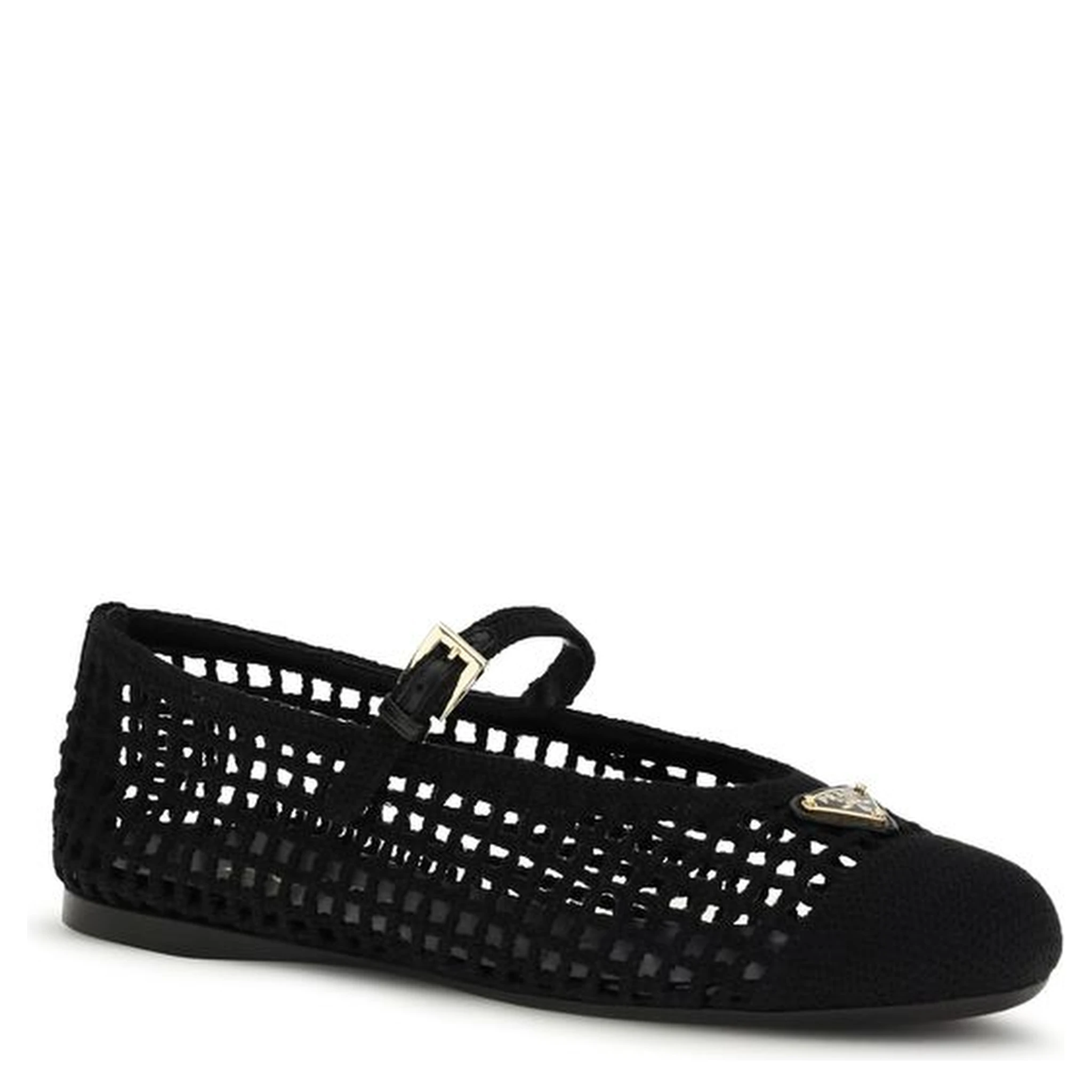 Black Cotton Ballet Flats
