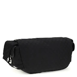 Black Fabric Shoulder Bag