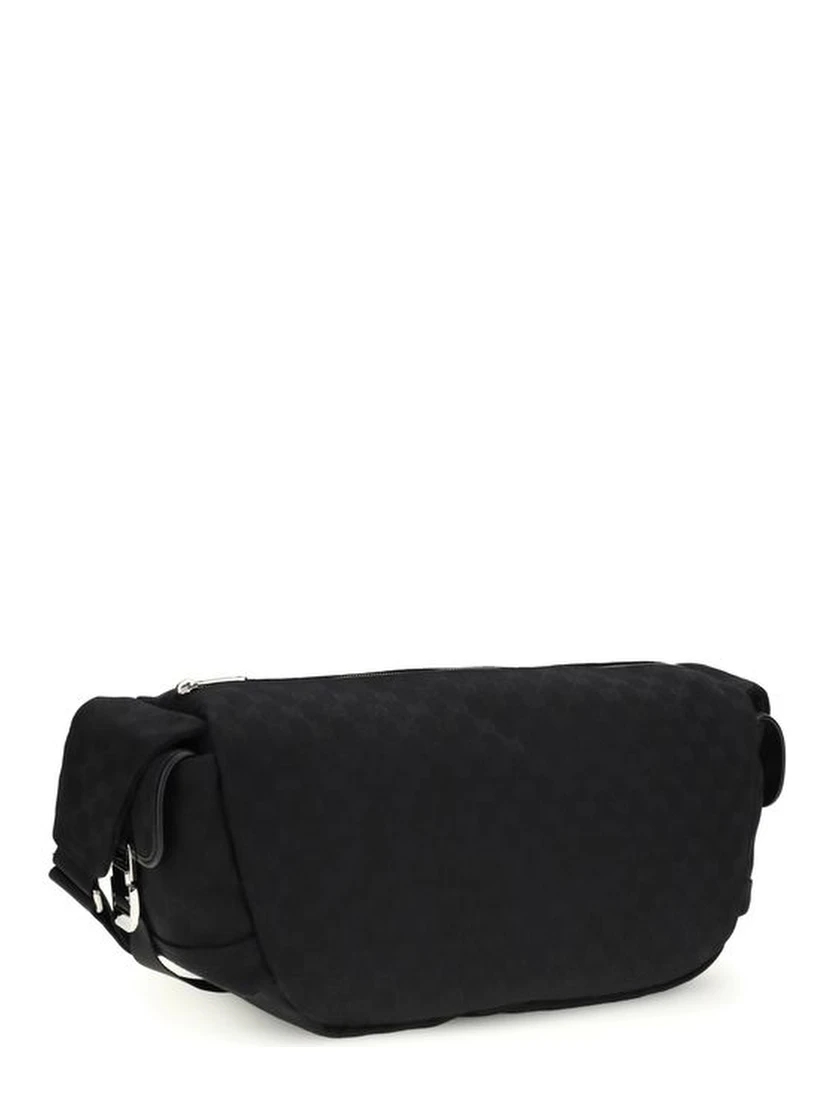 Black Fabric Shoulder Bag