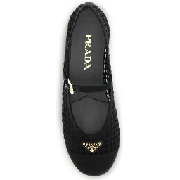 Black Cotton Ballet Flats