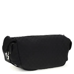 Black Fabric Shoulder Bag