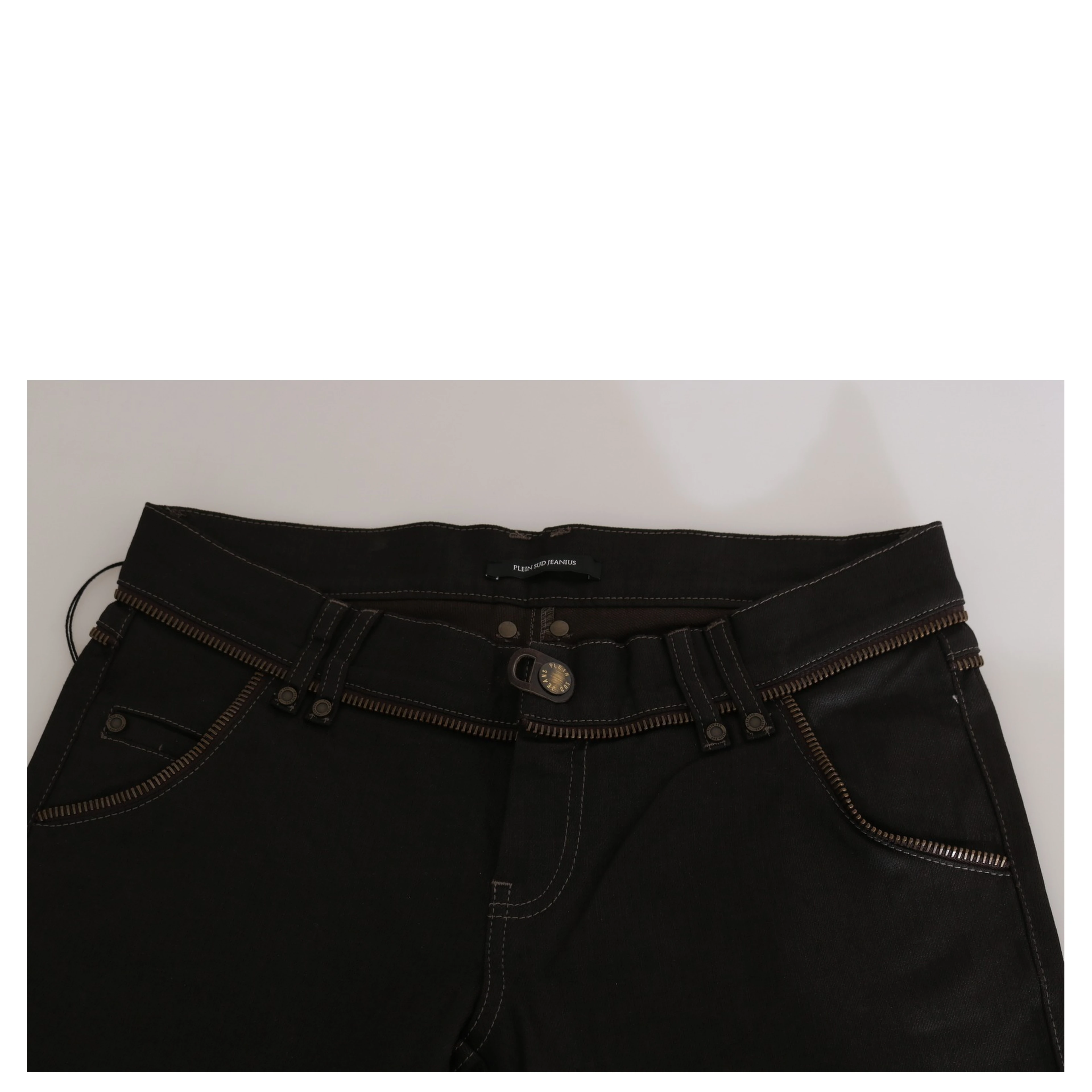Cotton Black Mid Waist Skinny Denim Jeans