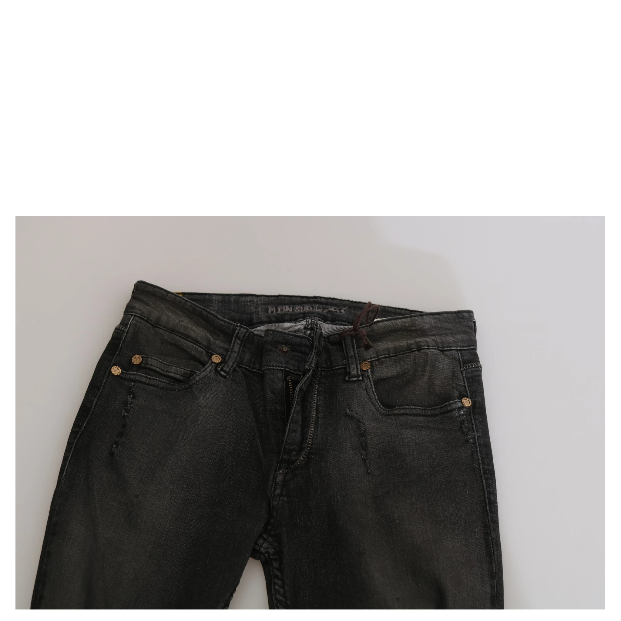 Cotton Black Washed Low Waist Skinny Denim Jeans
