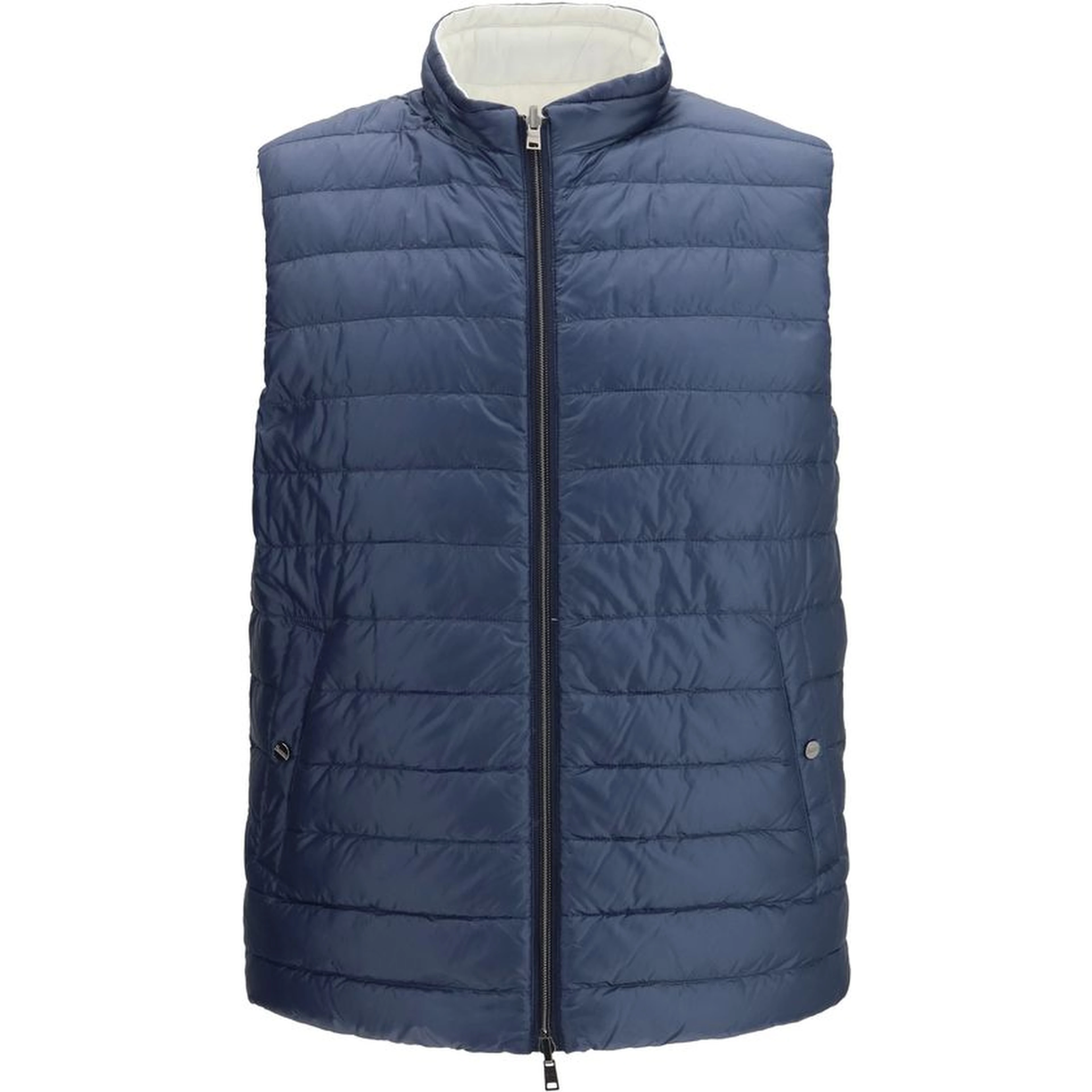 White Polyamide Sleveless Jacket