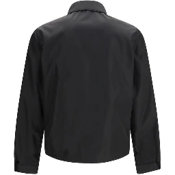 Black Recycled Polyamide Full-Length Jacket