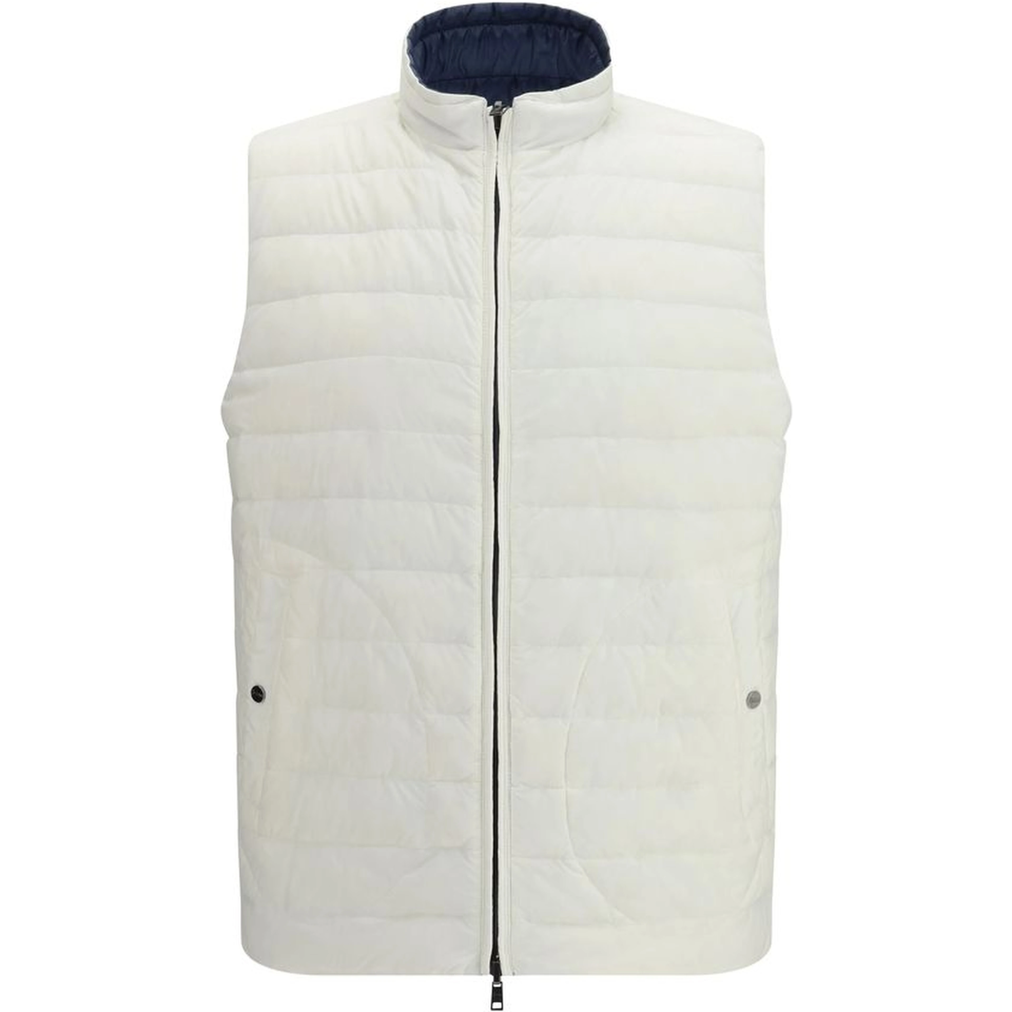 White Polyamide Sleveless Jacket