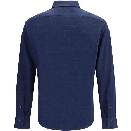 Blue Linen Dress Shirt