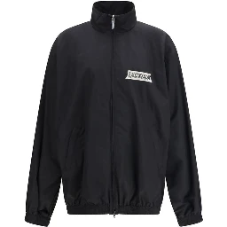 Black Cotton Shell Jacket