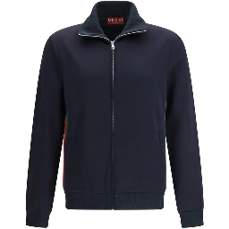 Blue Polyester Shell Jacket