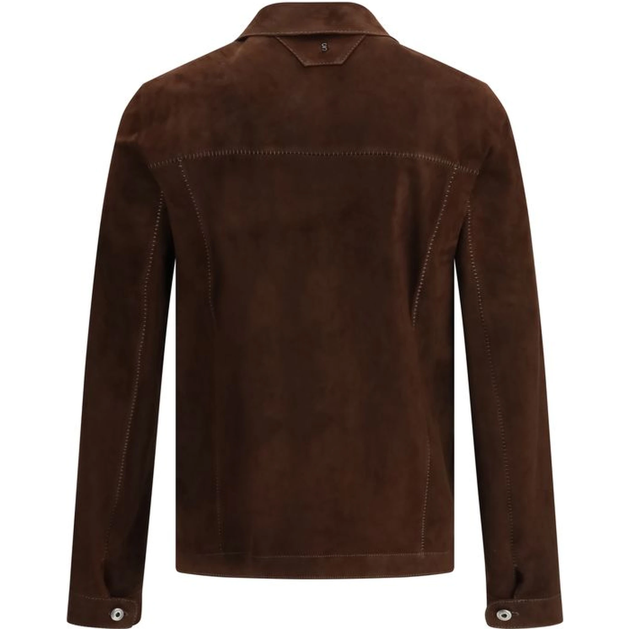 Brown Calf Leather Bos Taurus Bomber