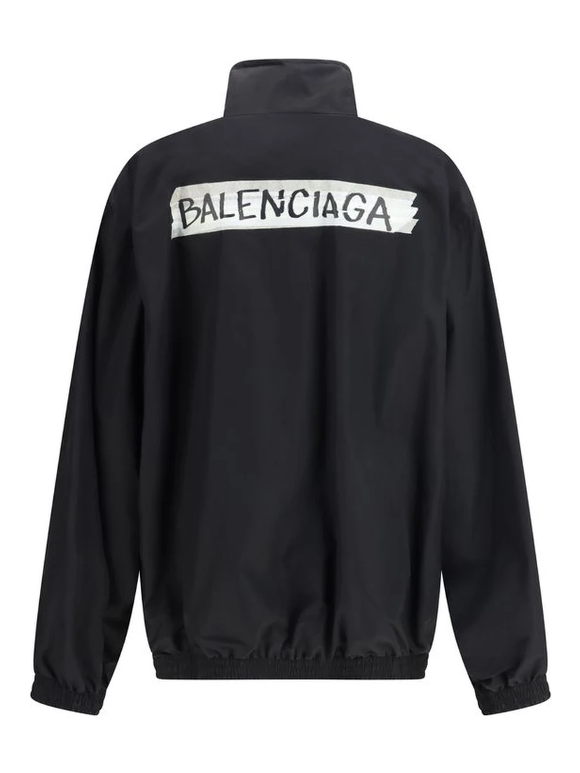 Black Cotton Shell Jacket