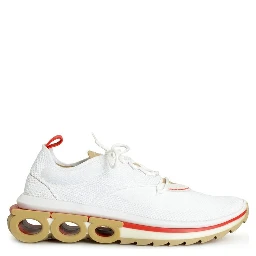 White Fabric Athletic Sneakers