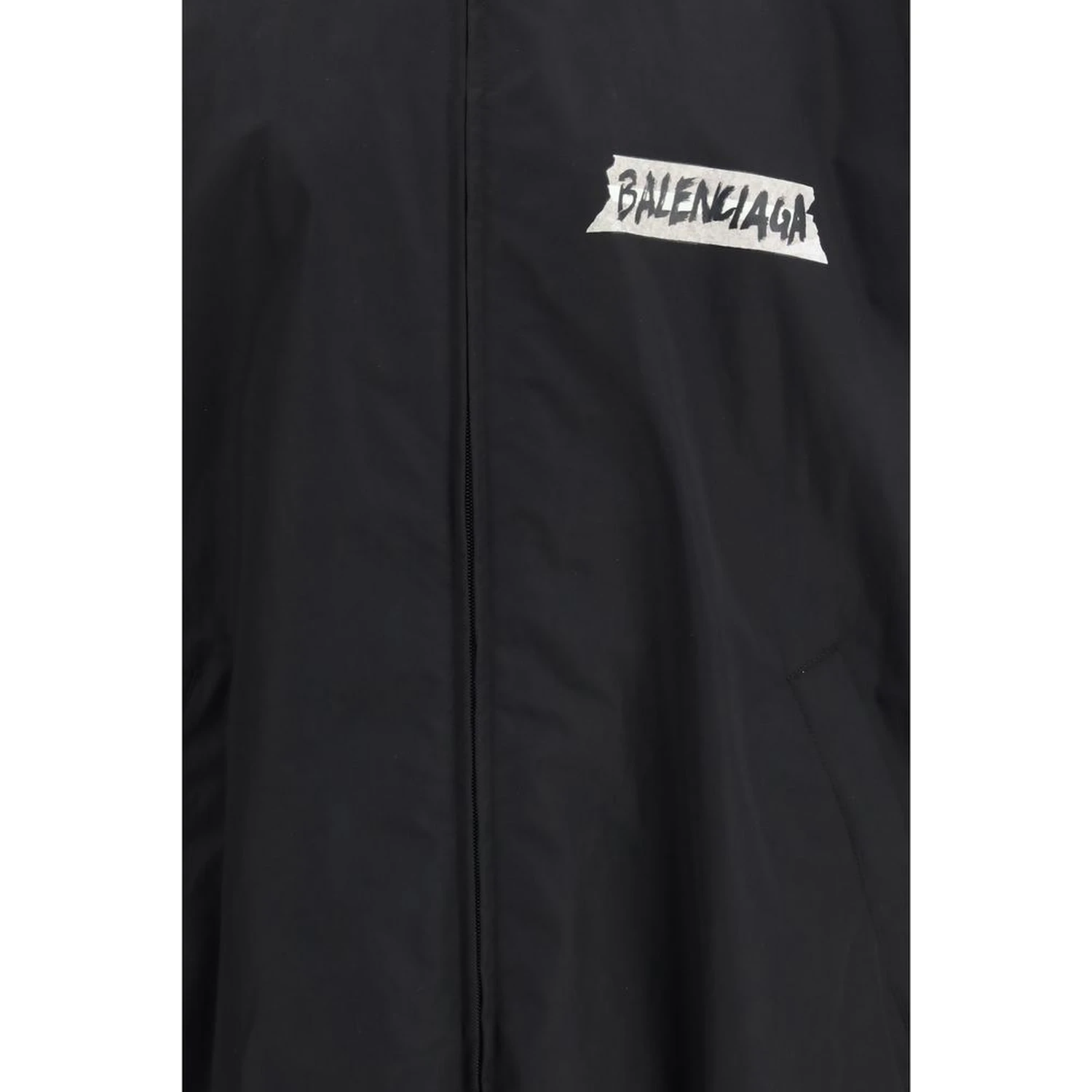 Black Cotton Shell Jacket