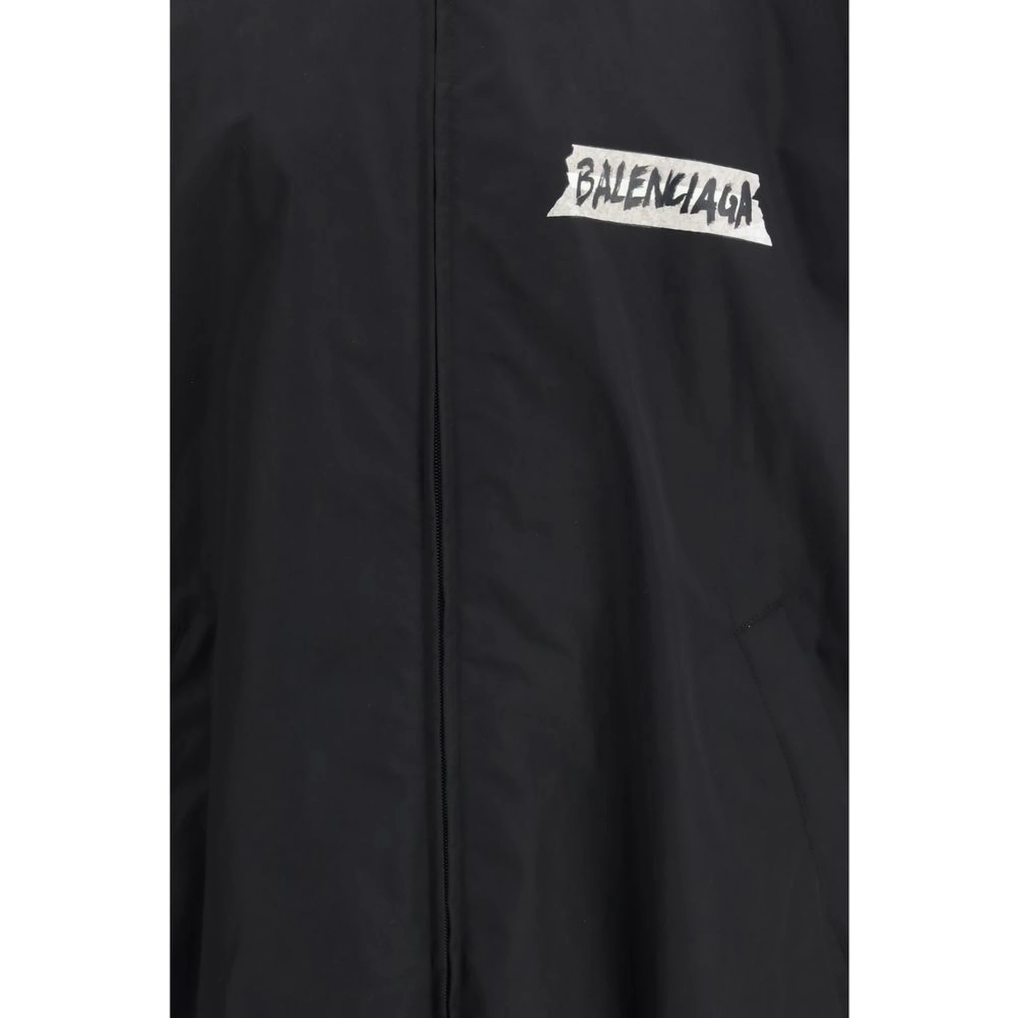 Black Cotton Shell Jacket