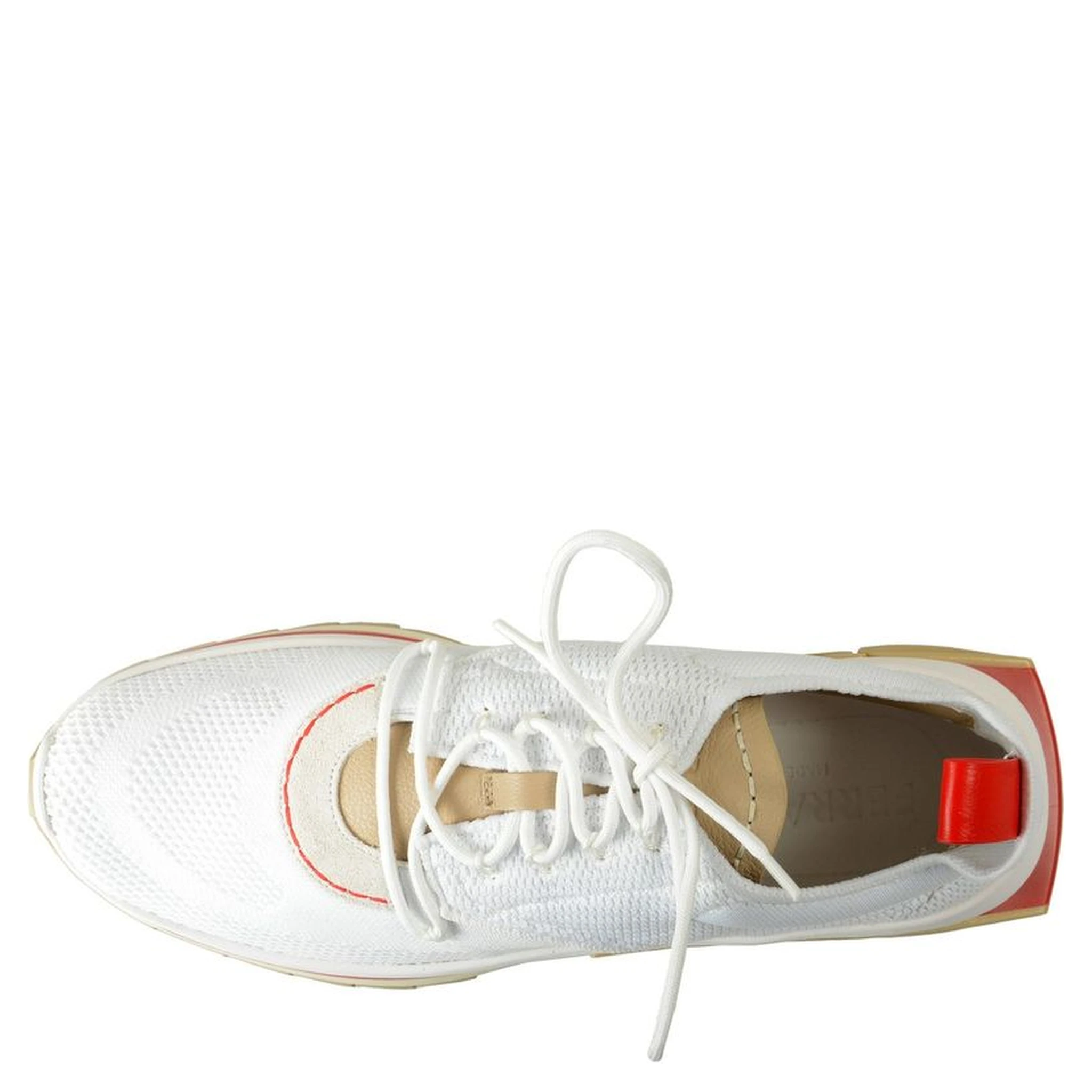 White Fabric Athletic Sneakers
