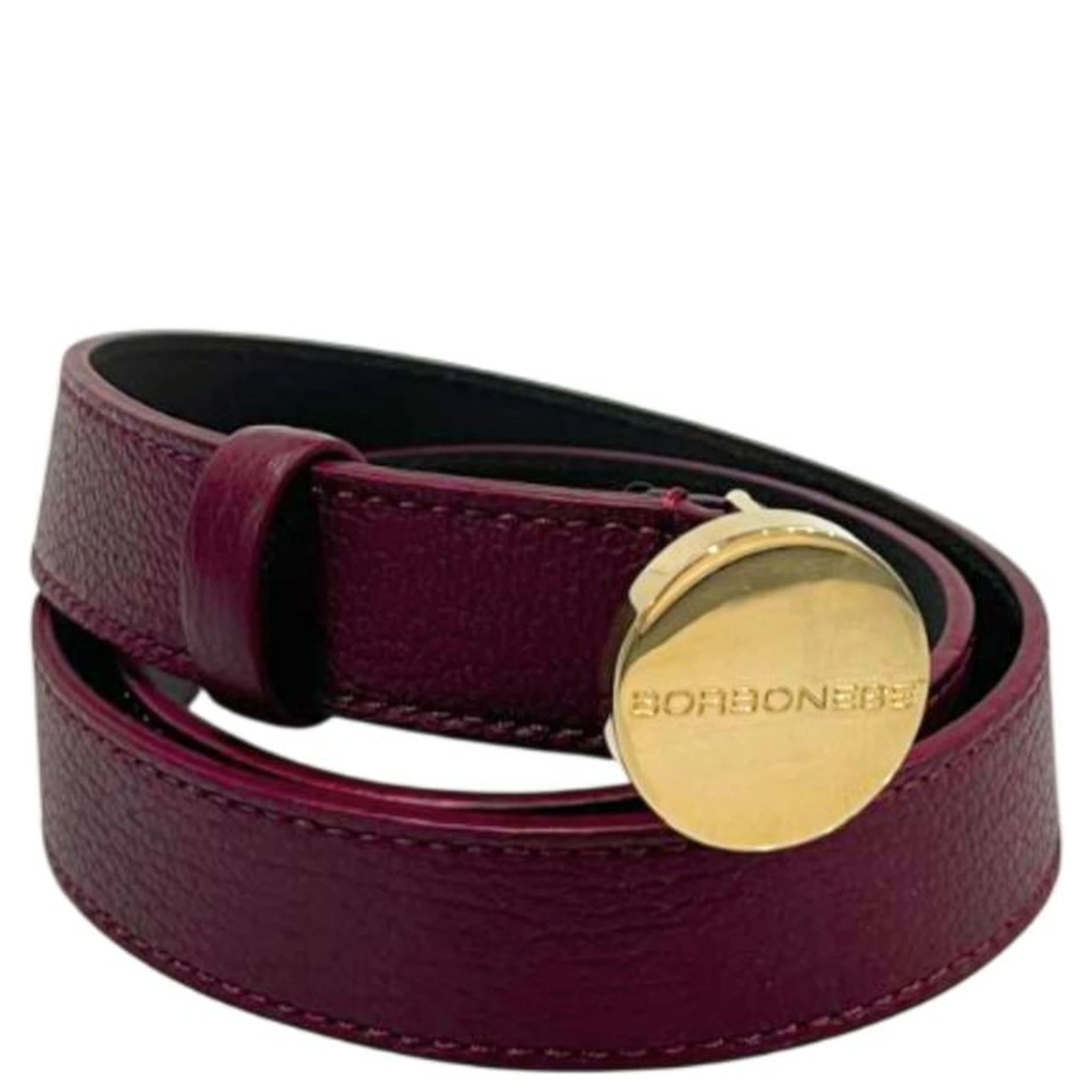 Red Genuine Leather Women's Belt