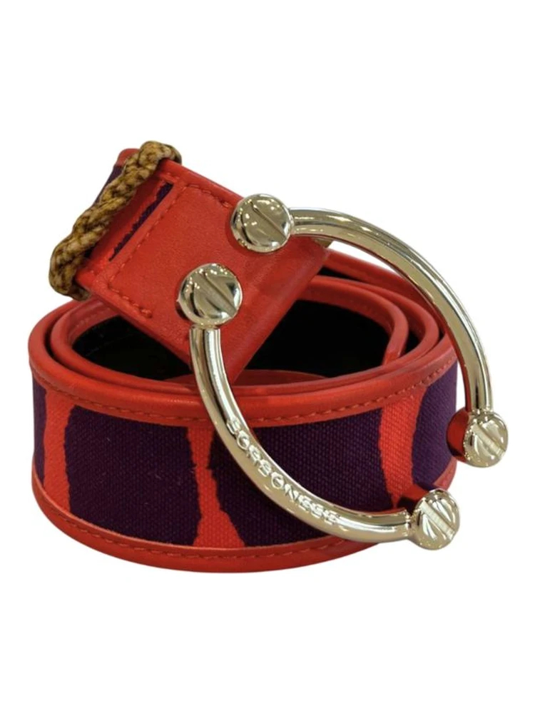 Orange Leather Women Belt