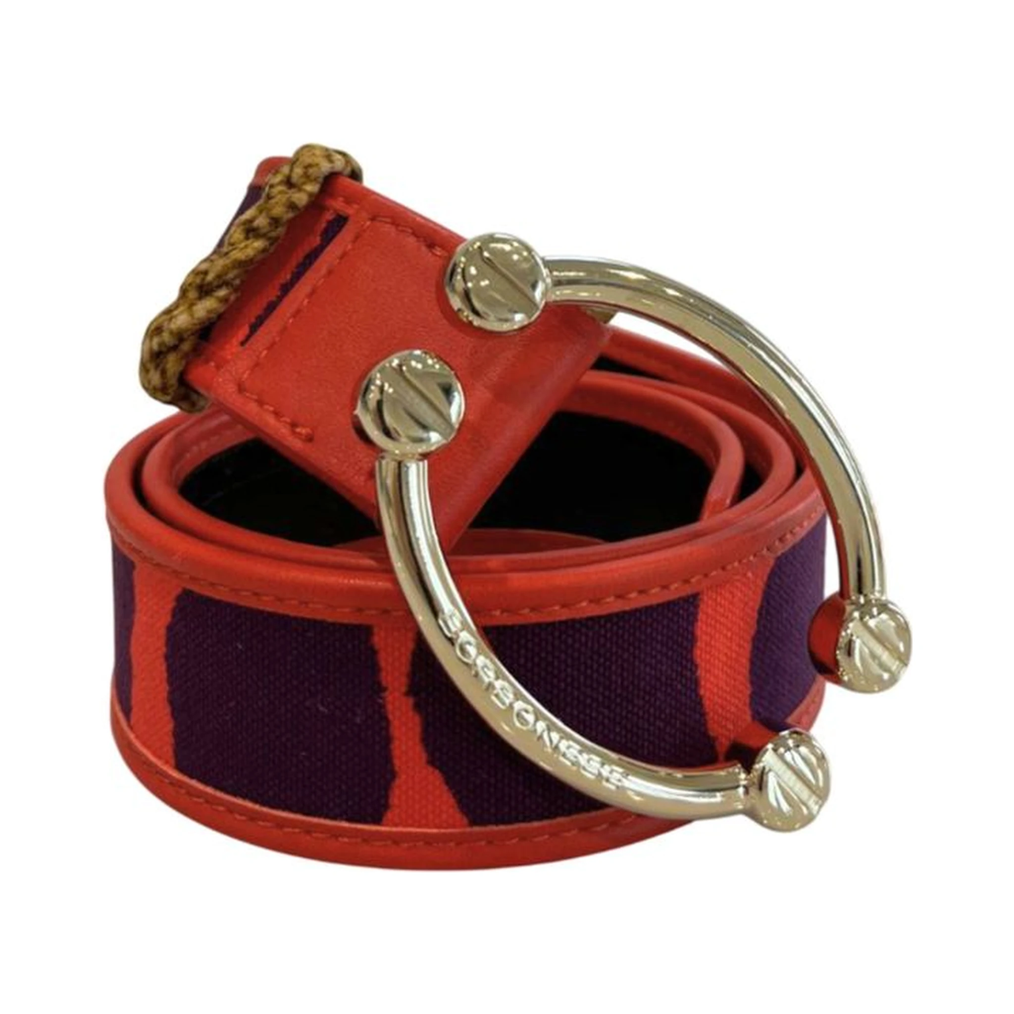 Orange Leather Women Belt
