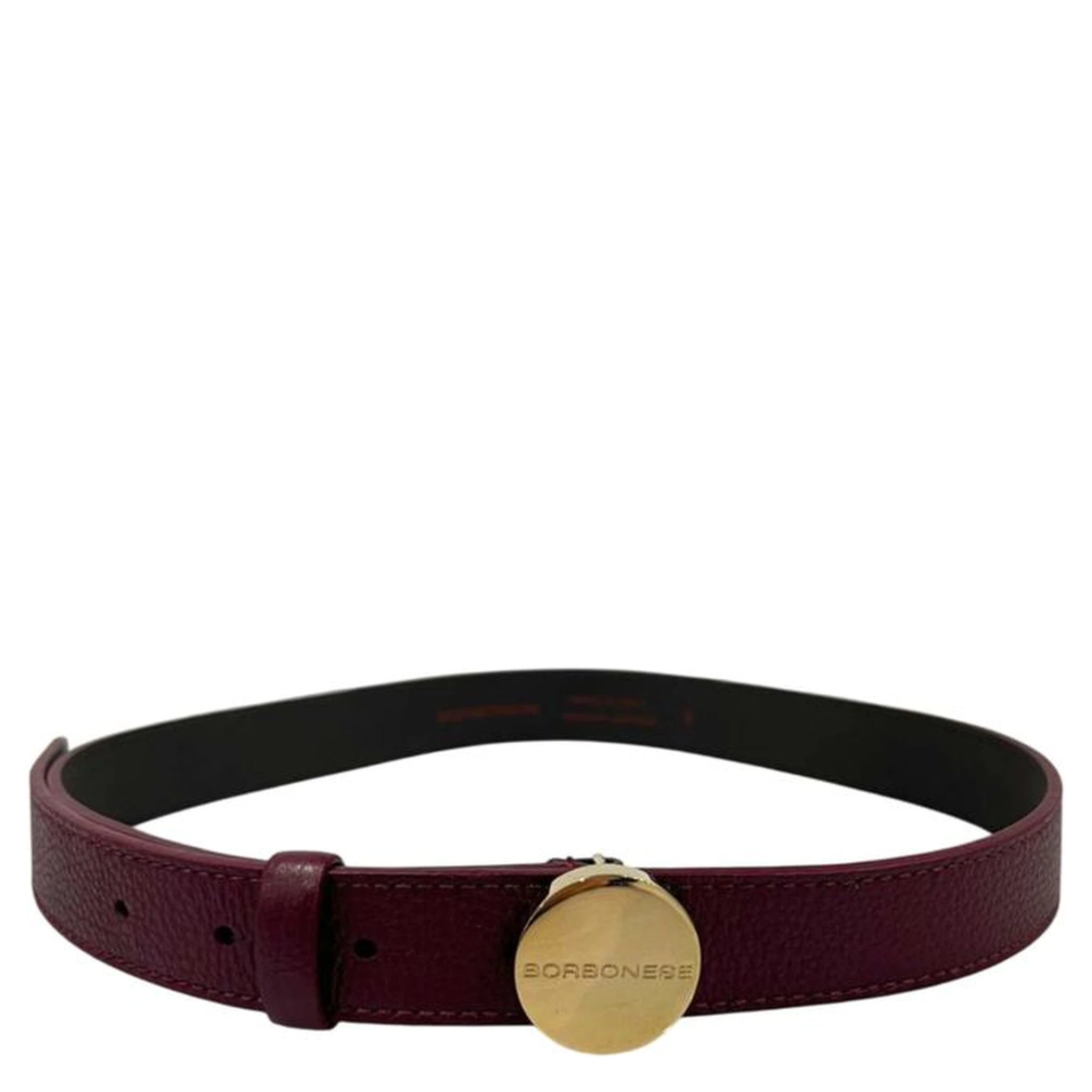 Red Genuine Leather Women's Belt