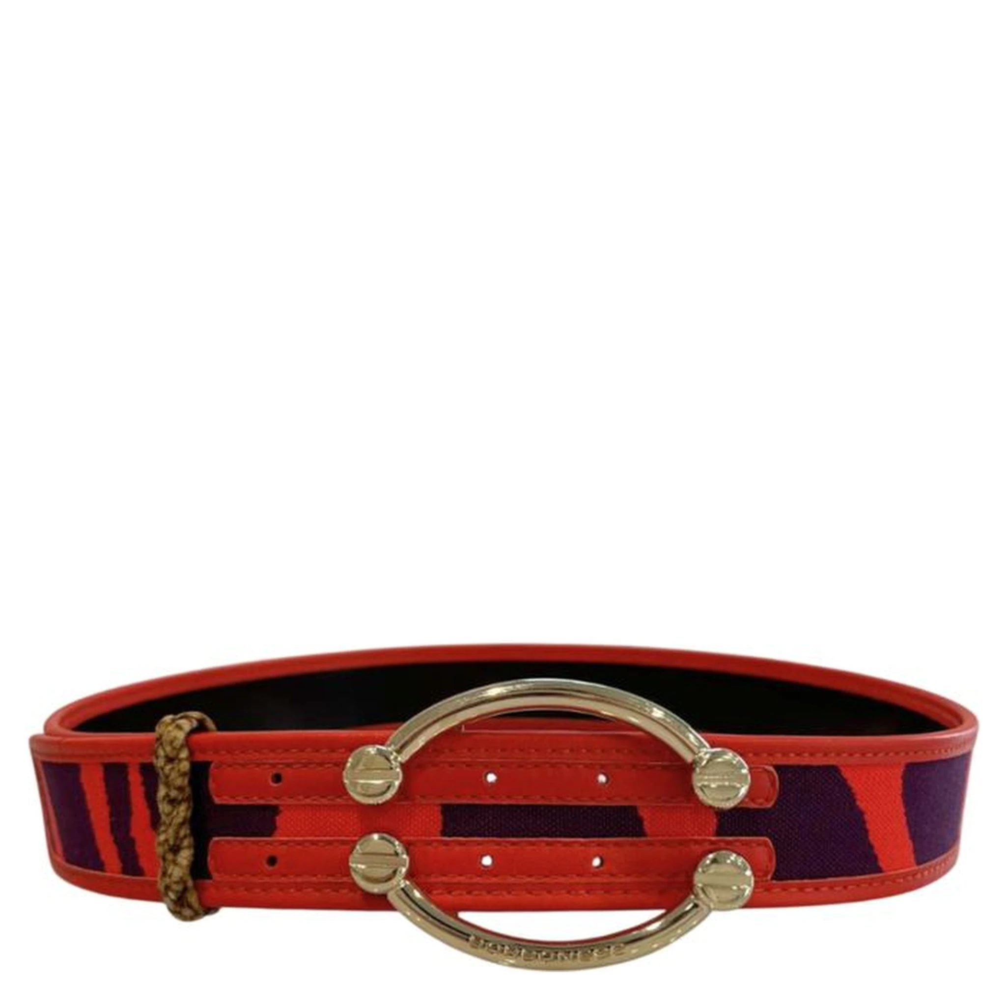 Orange Leather Women Belt