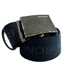 Black Polyester Men's Belt