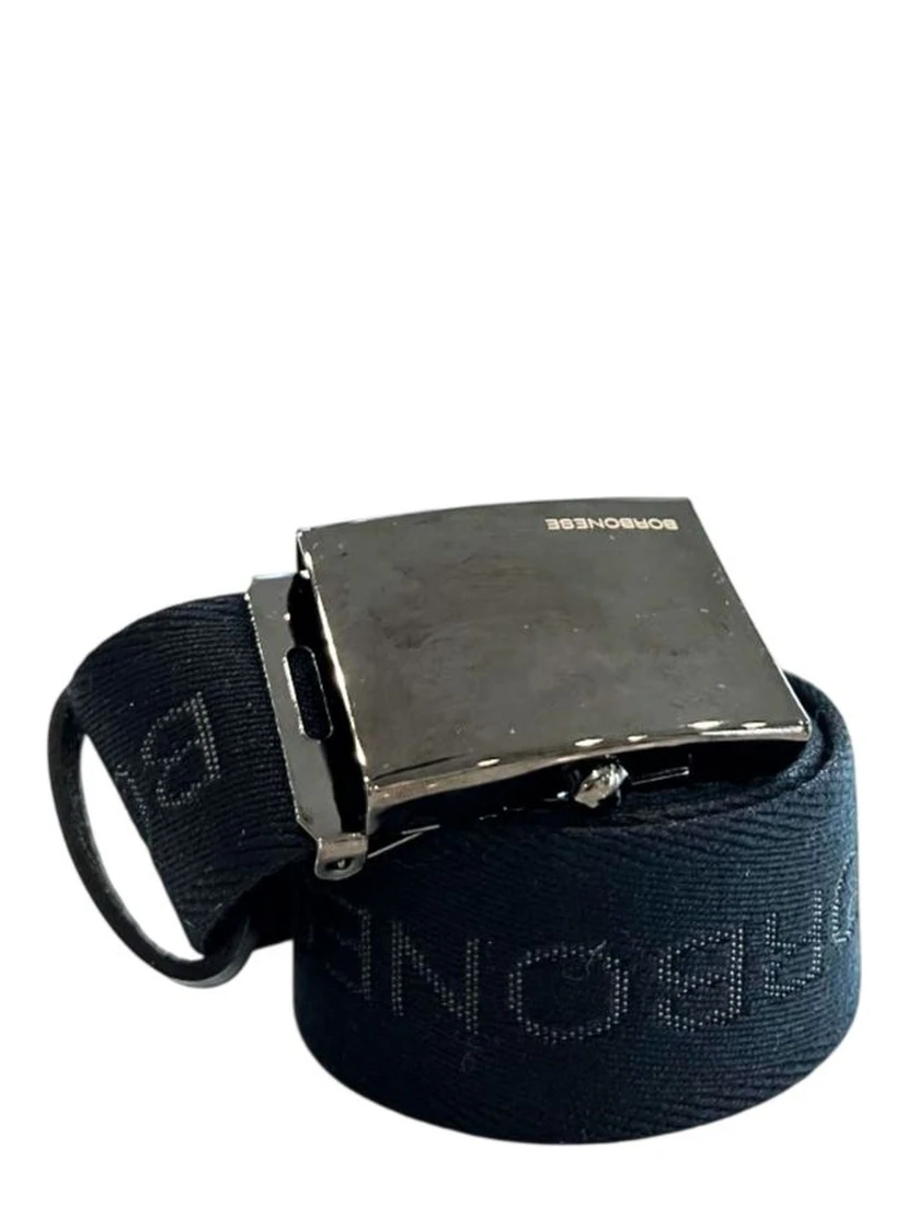 Black Polyester Men's Belt