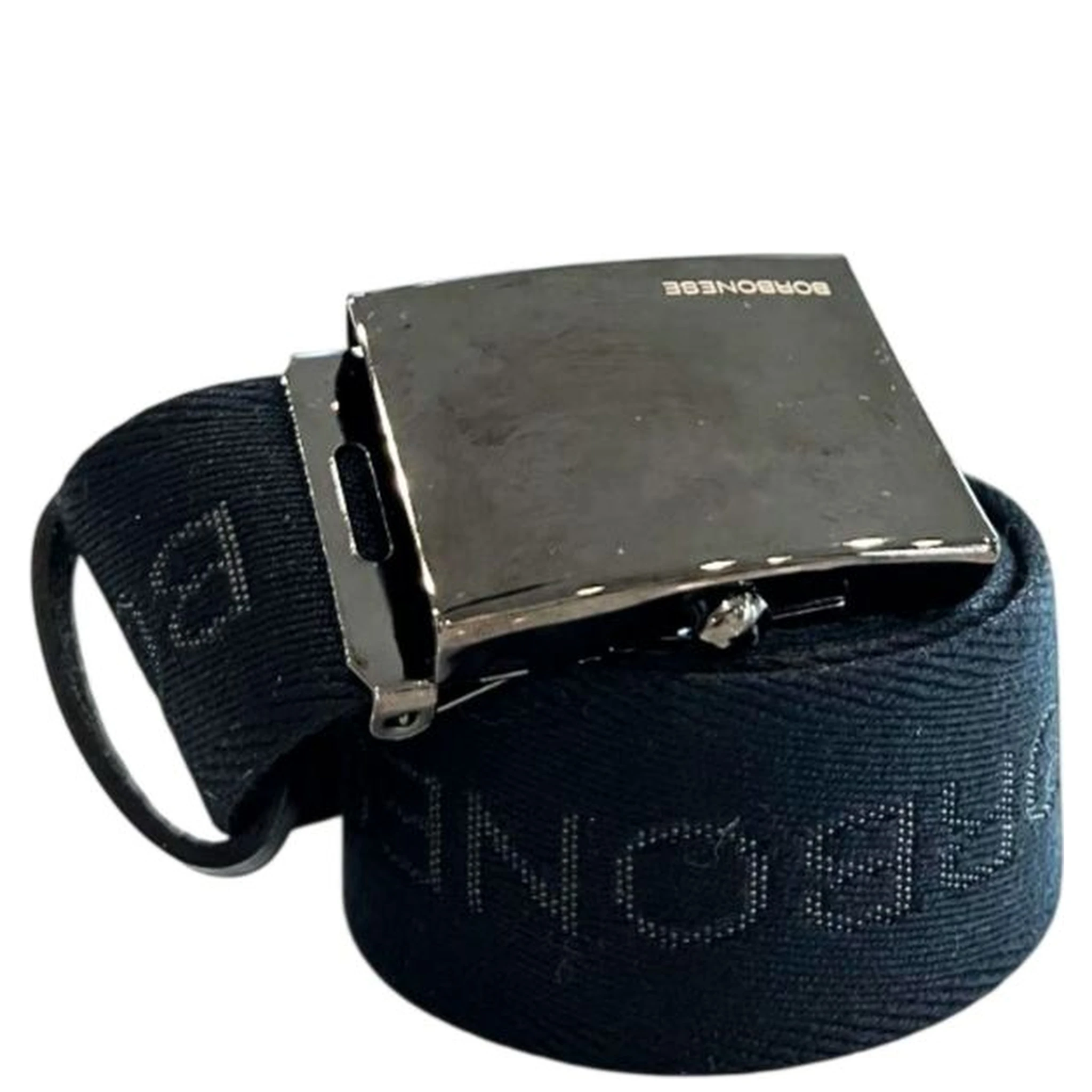 Black Polyester Men's Belt