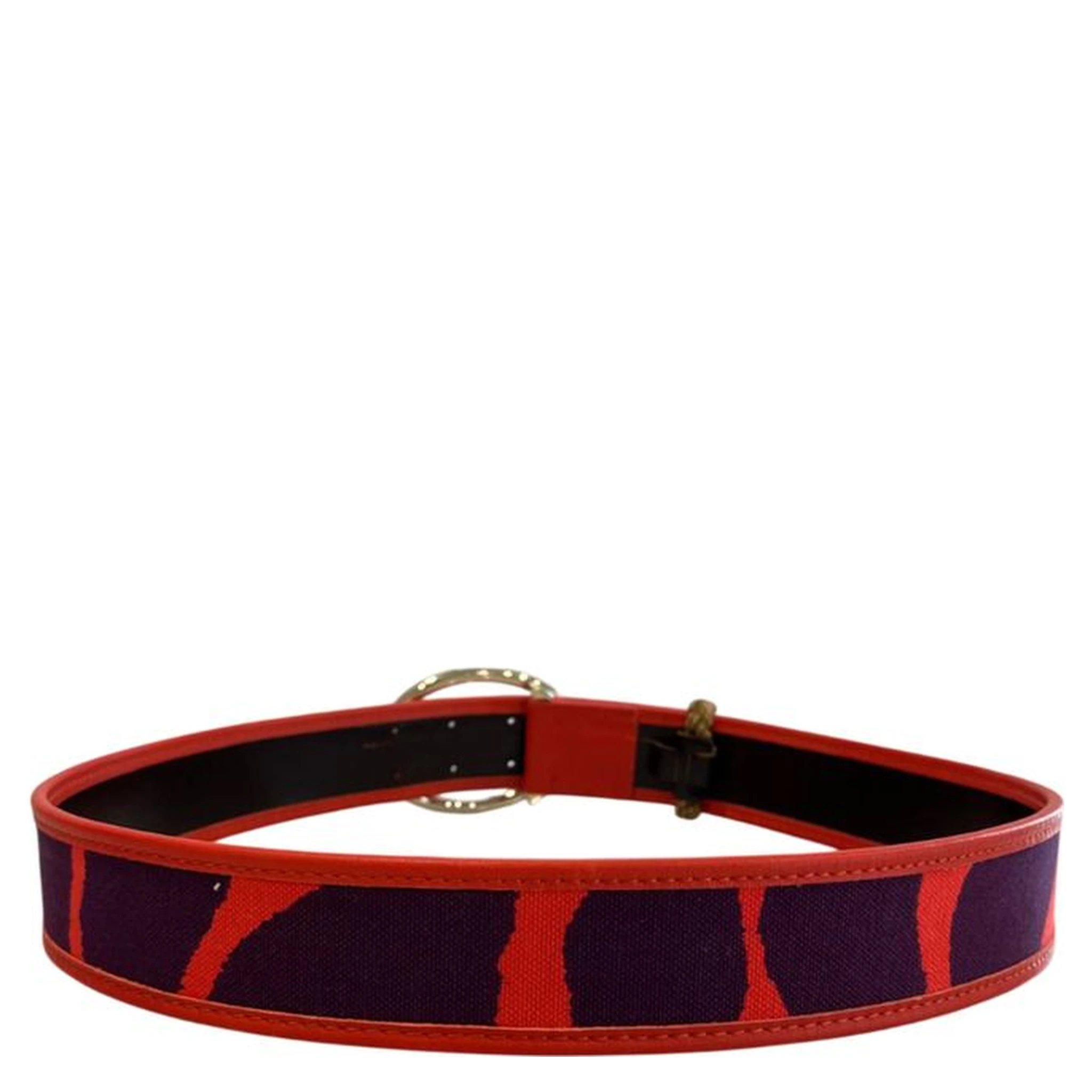 Orange Leather Women Belt